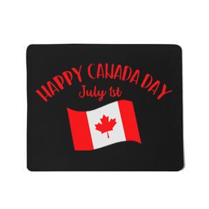 Happy Canada Day Funny Canadian Flag Maple Patriotic Mousepad