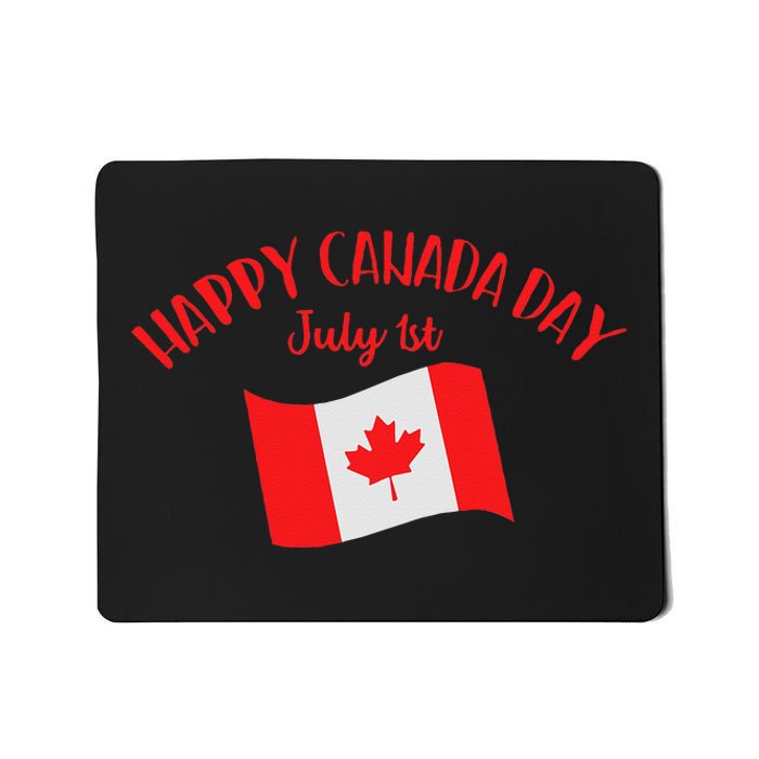 Happy Canada Day Funny Canadian Flag Maple Patriotic Mousepad