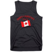 Happy Canada Day Funny Canadian Flag Maple Patriotic Tank Top