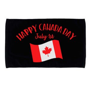 Happy Canada Day Funny Canadian Flag Maple Patriotic Microfiber Hand Towel