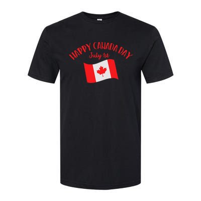 Happy Canada Day Funny Canadian Flag Maple Patriotic Softstyle® CVC T-Shirt