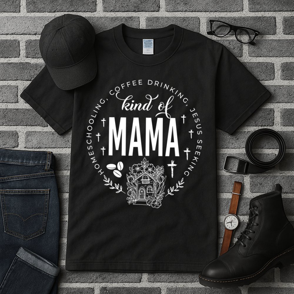 Homeschooling Coffee Drinking Jesus Seeking Kind Of Mama Tall T-Shirt
