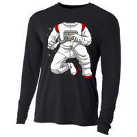 Halloween Costume DIY Lazy Astronaut Space Cadet Halloween Cooling Performance Long Sleeve Crew