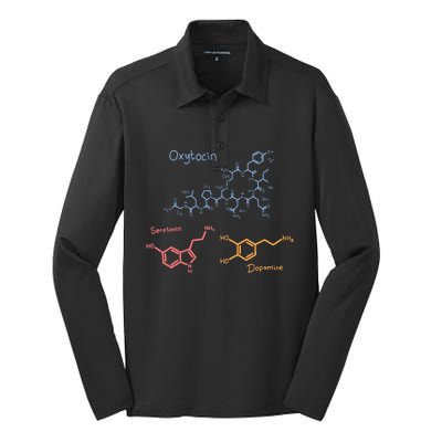 Happiness Chemicals Dopamine Oxytocin Serotonin Silk Touch Performance Long Sleeve Polo