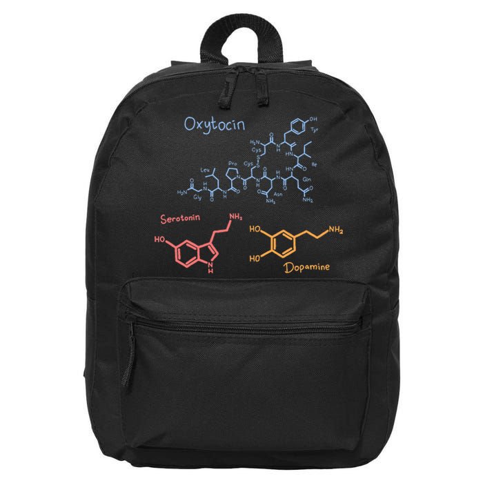 Happiness Chemicals Dopamine Oxytocin Serotonin 16 in Basic Backpack