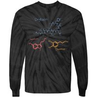 Happiness Chemicals Dopamine Oxytocin Serotonin Tie-Dye Long Sleeve Shirt