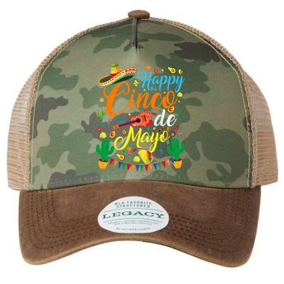 Happy Cinco De Mayo Fiesta Mexican Party 5 De Mayo  Legacy Tie Dye Trucker Hat