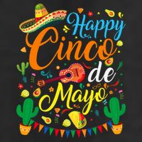 Happy Cinco De Mayo Fiesta Mexican Party 5 De Mayo  7 Panel Mesh Trucker Snapback Hat