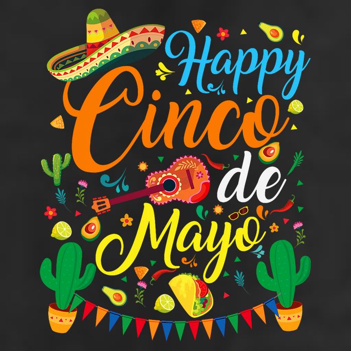 Happy Cinco De Mayo Fiesta Mexican Party 5 De Mayo  7 Panel Mesh Trucker Snapback Hat