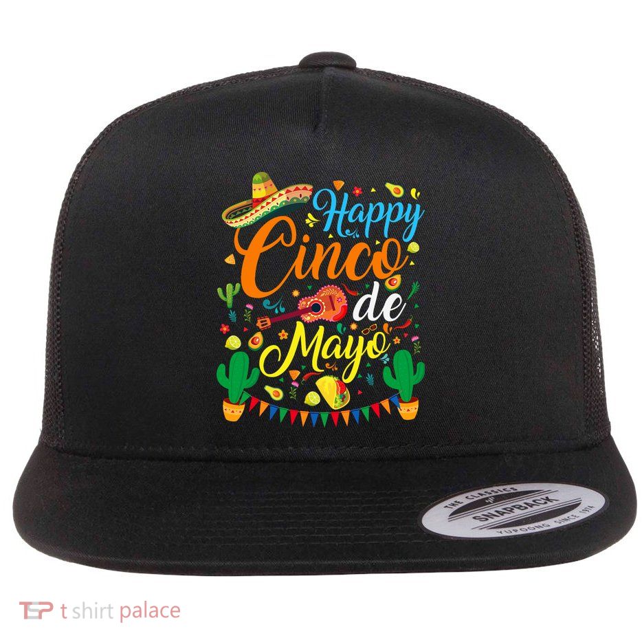 Happy Cinco De Mayo Fiesta Mexican Party 5 De Mayo  Flatbill Hat
