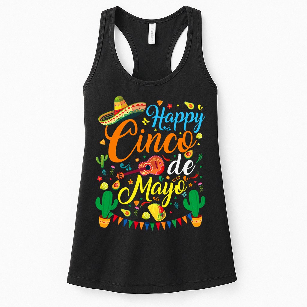 Happy Cinco De Mayo Fiesta Mexican Party 5 De Mayo  Womens Tank Top