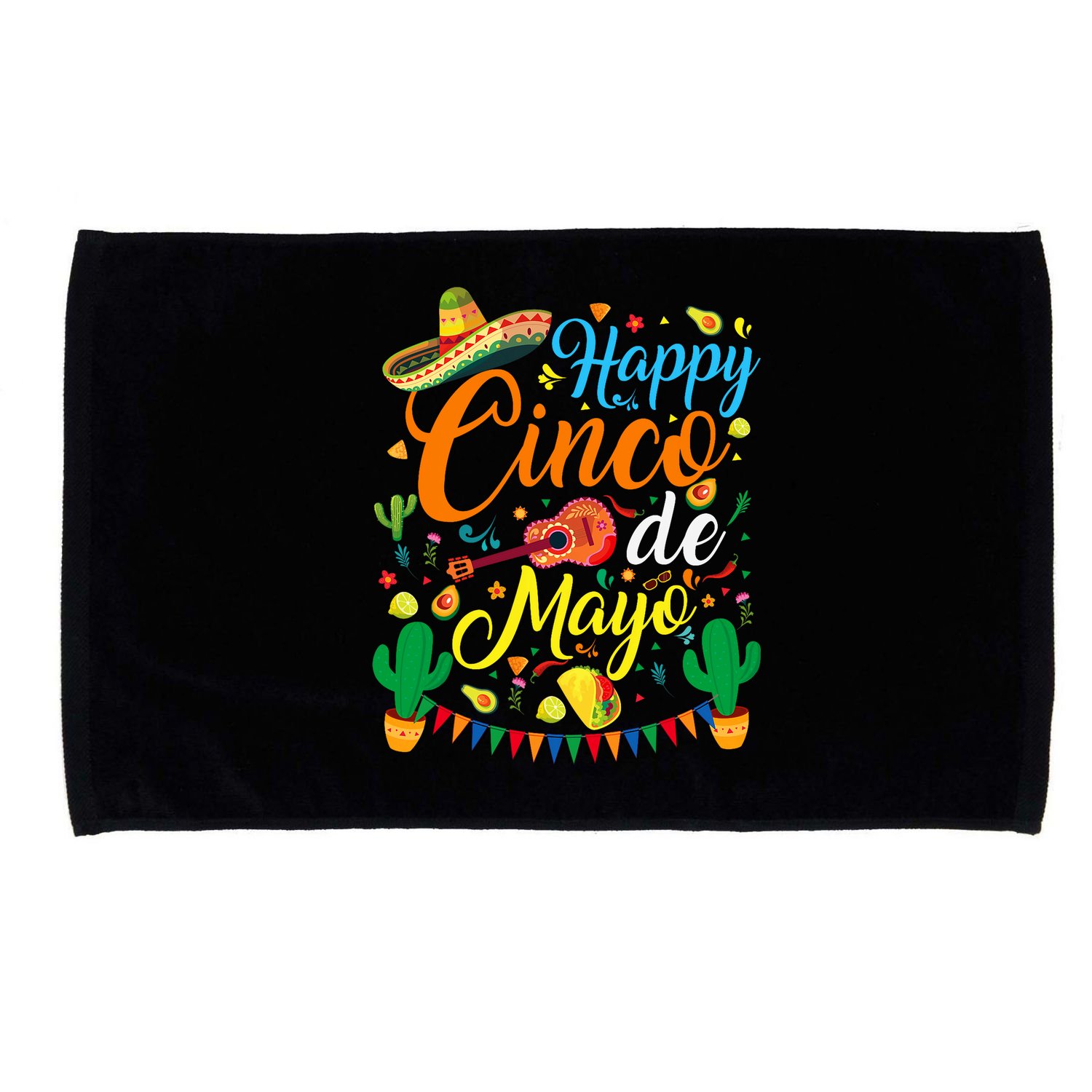 Happy Cinco De Mayo Fiesta Mexican Party 5 De Mayo  Microfiber Hand Towel