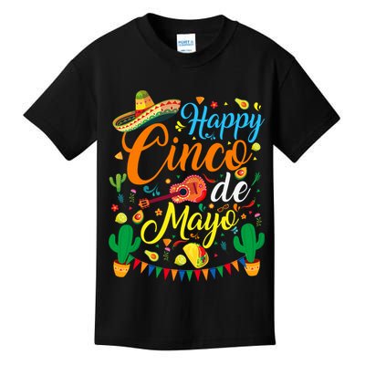 Happy Cinco De Mayo Fiesta Mexican Party 5 De Mayo  Kids T-Shirt
