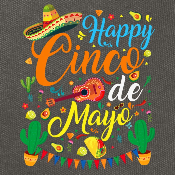 Happy Cinco De Mayo Fiesta Mexican Party 5 De Mayo  Cotton Canvas Backpack