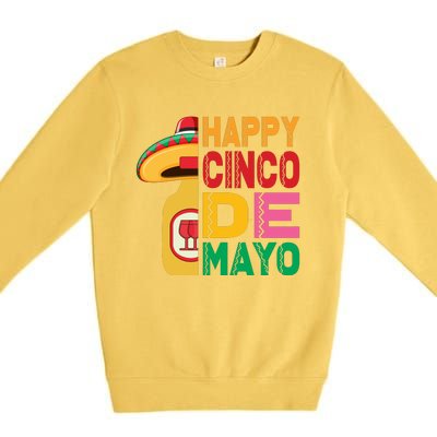 Happy Cinco De Mayo Celebration Graphic Premium Crewneck Sweatshirt