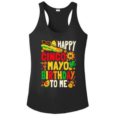 Happy Cinco De Mayo Birthday To Me Ladies PosiCharge Competitor Racerback Tank