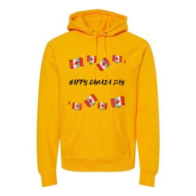 Happy Canada Day Country Freedom Canada Flag Funny Canadian Gift Premium Hoodie