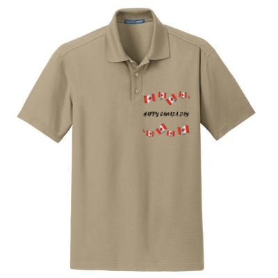 Happy Canada Day Country Freedom Canada Flag Funny Canadian Gift Dry Zone Grid Polo