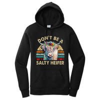 Highland Cow Dont Be Salty Heifer Farm Mom Women's Pullover Hoodie