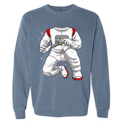 Halloween Costume DIY Lazy Astronaut Space Cadet Halloween Garment-Dyed Sweatshirt