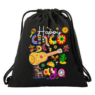 Happy Cinco De Mayo Fiesta Mexican Party 5 De Mayo Women Drawstring Bag