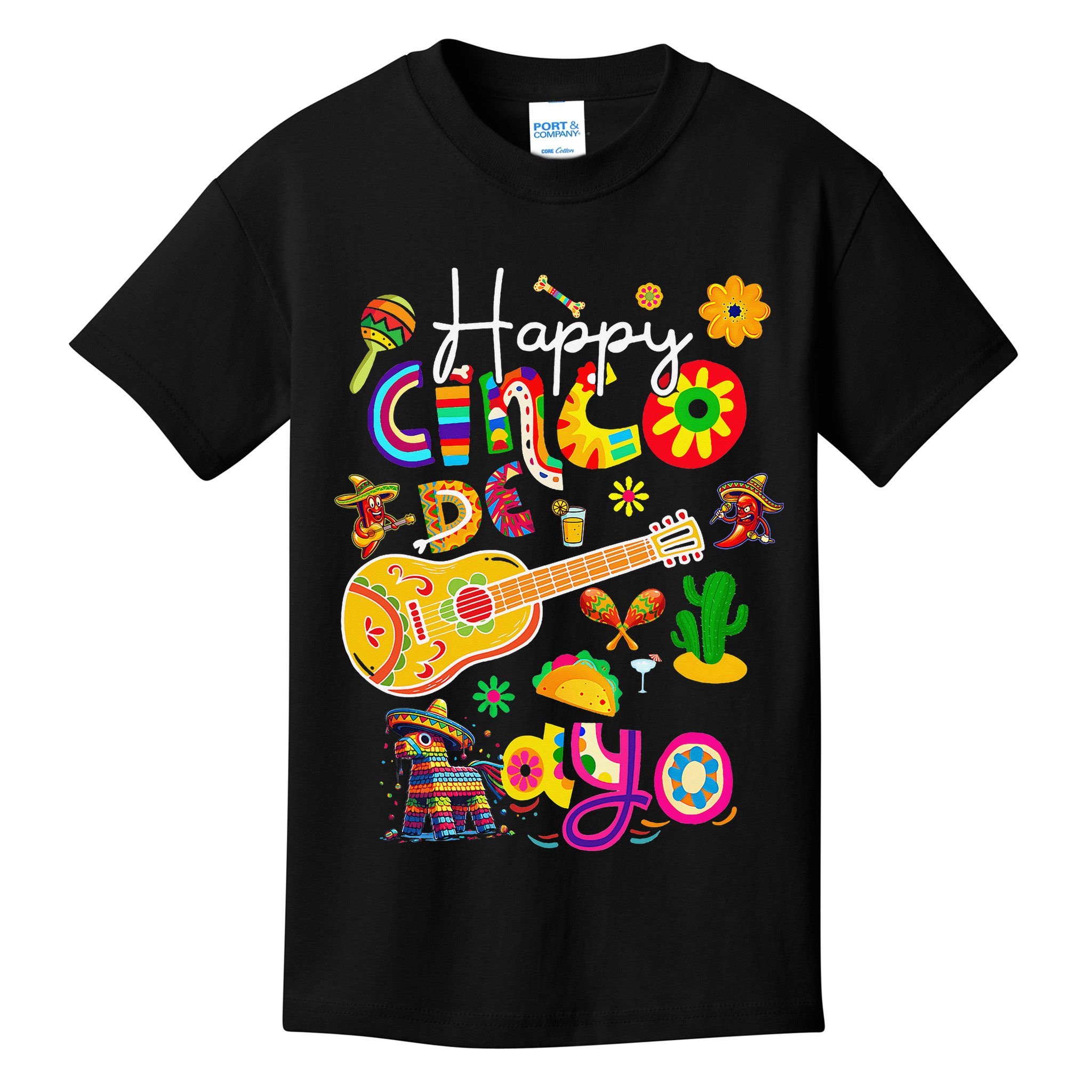 Happy Cinco De Mayo Fiesta Mexican Party 5 De Mayo Women Kids T-Shirt