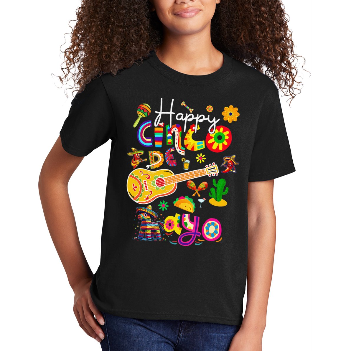 Happy Cinco De Mayo Fiesta Mexican Party 5 De Mayo Women Kids T-Shirt