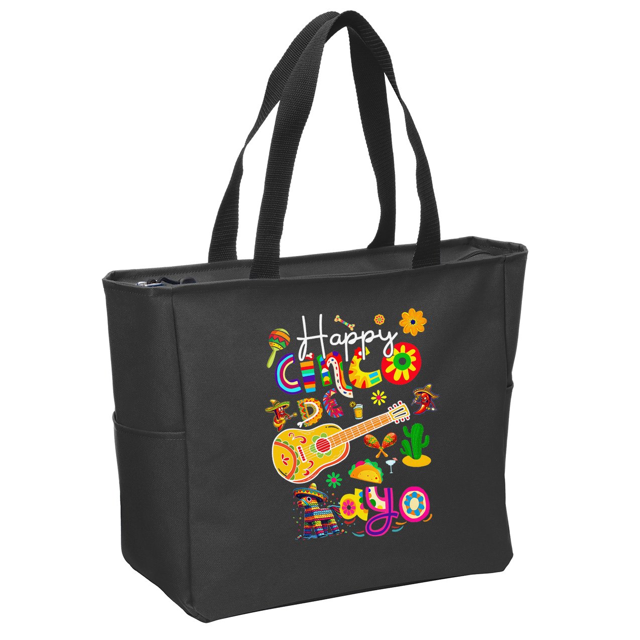 Happy Cinco De Mayo Fiesta Mexican Party 5 De Mayo Women Zip Tote Bag