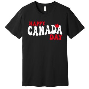 Happy Canada Day Maple Canadian Canada Pride Flag Patriotic Premium T-Shirt