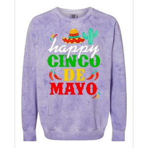 Happy Cinco De Mayo Celebration Colorblast Crewneck Sweatshirt