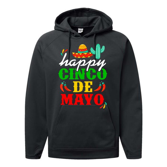 Happy Cinco De Mayo Celebration Performance Fleece Hoodie