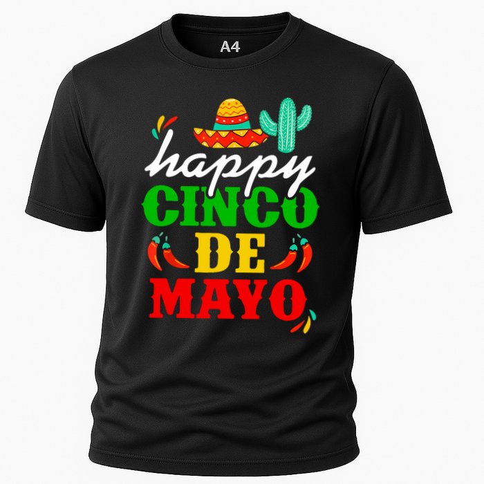 Happy Cinco De Mayo Celebration Cooling Performance Crew T-Shirt