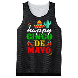 Happy Cinco De Mayo Celebration Mesh Reversible Basketball Jersey Tank