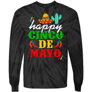 Happy Cinco De Mayo Celebration Tie-Dye Long Sleeve Shirt