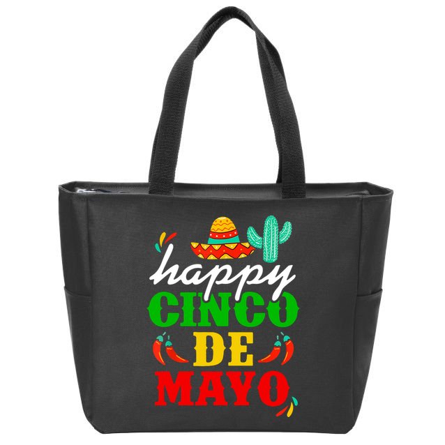 Happy Cinco De Mayo Celebration Zip Tote Bag
