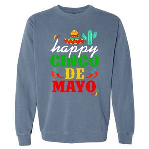 Happy Cinco De Mayo Celebration Garment-Dyed Sweatshirt