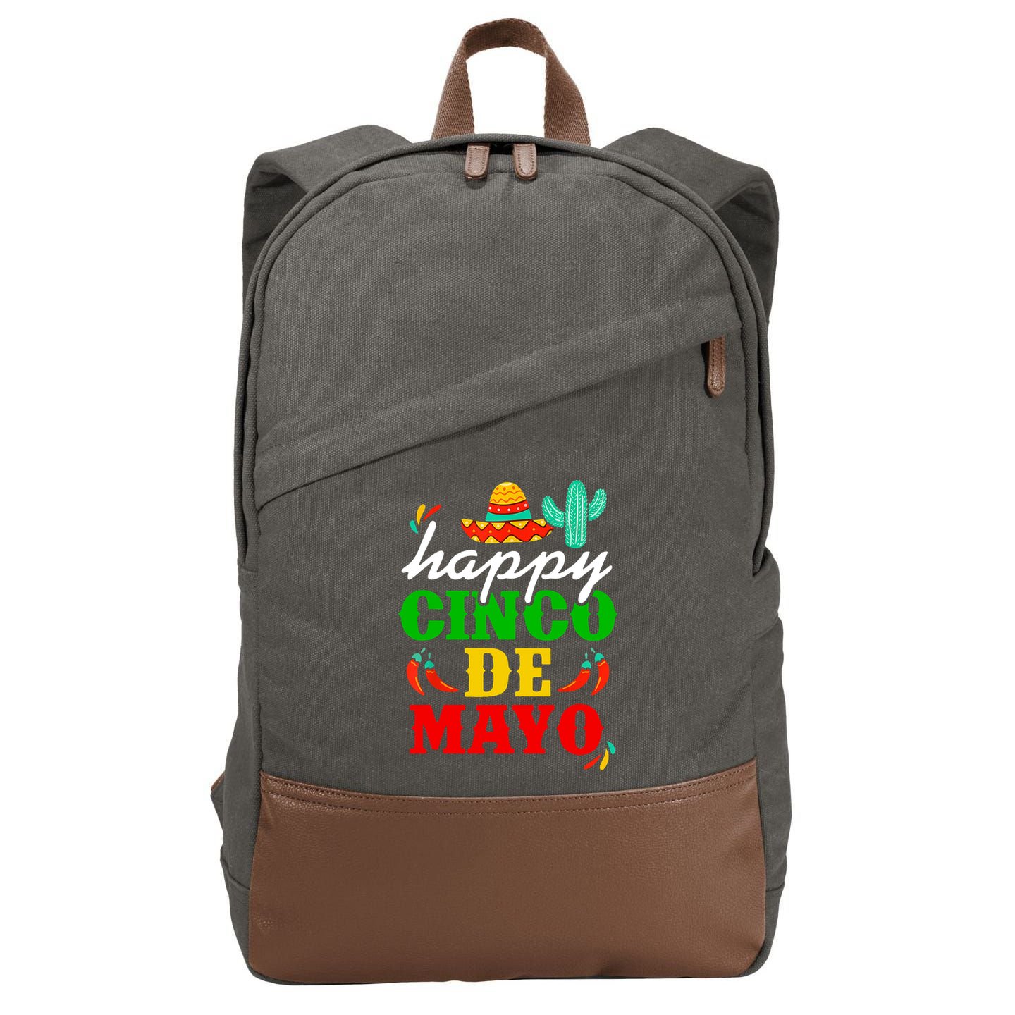 Happy Cinco De Mayo Celebration Cotton Canvas Backpack