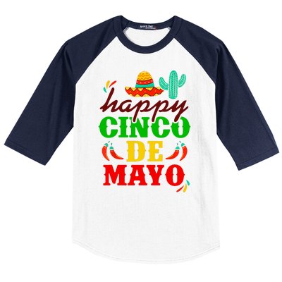 Happy Cinco De Mayo Celebration Baseball Sleeve Shirt