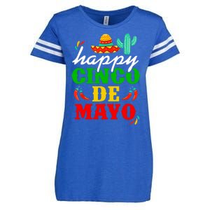 Happy Cinco De Mayo Celebration Enza Ladies Jersey Football T-Shirt