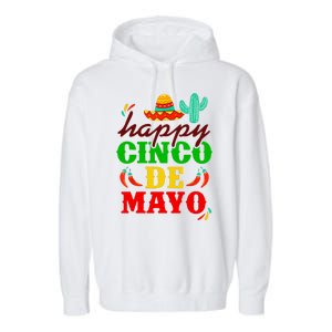 Happy Cinco De Mayo Celebration Garment-Dyed Fleece Hoodie