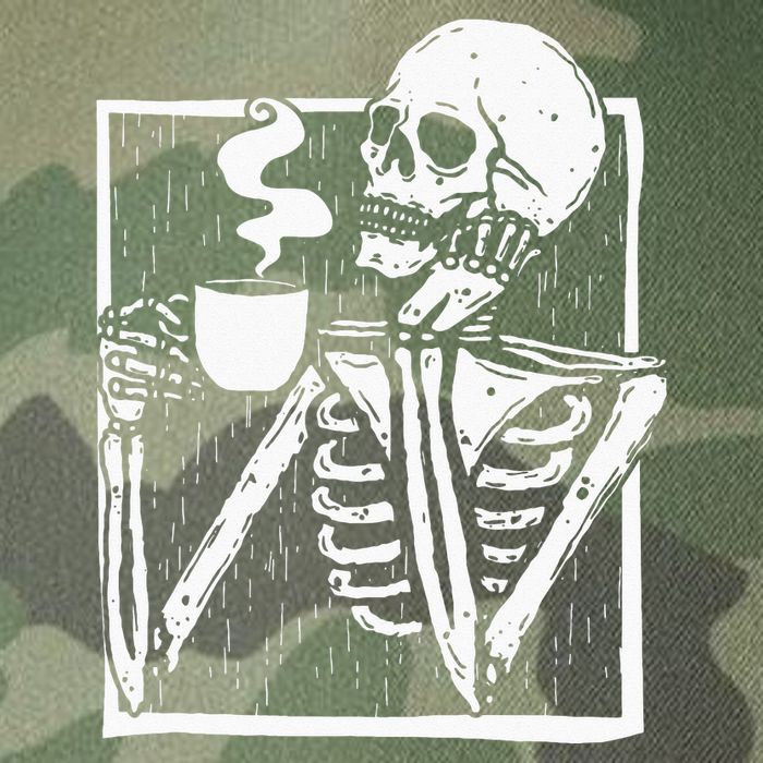 Halloween Coffee Drinking Skeleton Skull Legacy Tie Dye Trucker Hat