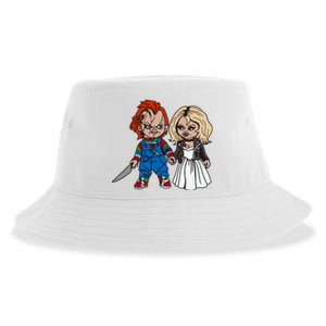 Horror Character Doll And Tiffany Halloween Matching Couple Sustainable Bucket Hat