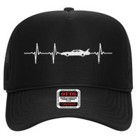 Heartbeat Car Drag Race Pulse Strip Driver Racing Racer Gift Hat