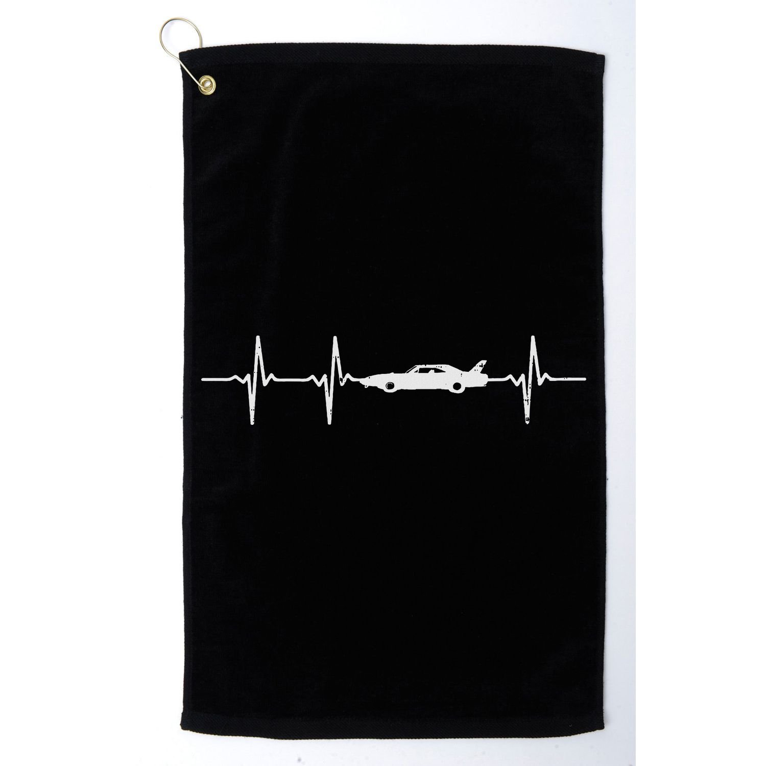 Heartbeat Car Drag Race Pulse Strip Driver Racing Racer Gift Golf Towel