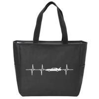 Heartbeat Car Drag Race Pulse Strip Driver Racing Racer Gift Zip Tote Bag