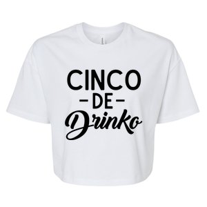 Happy Cinco De O Funny Mexican Tequila Ing De Mayo Gift Bella+Canvas Jersey Crop Tee