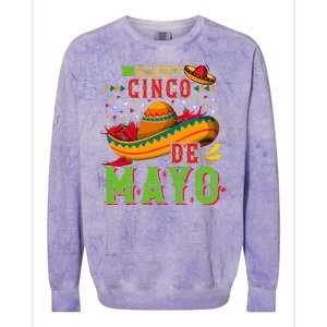 Happy Cinco De Mayo Colorblast Crewneck Sweatshirt