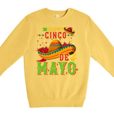 Happy Cinco De Mayo Premium Crewneck Sweatshirt