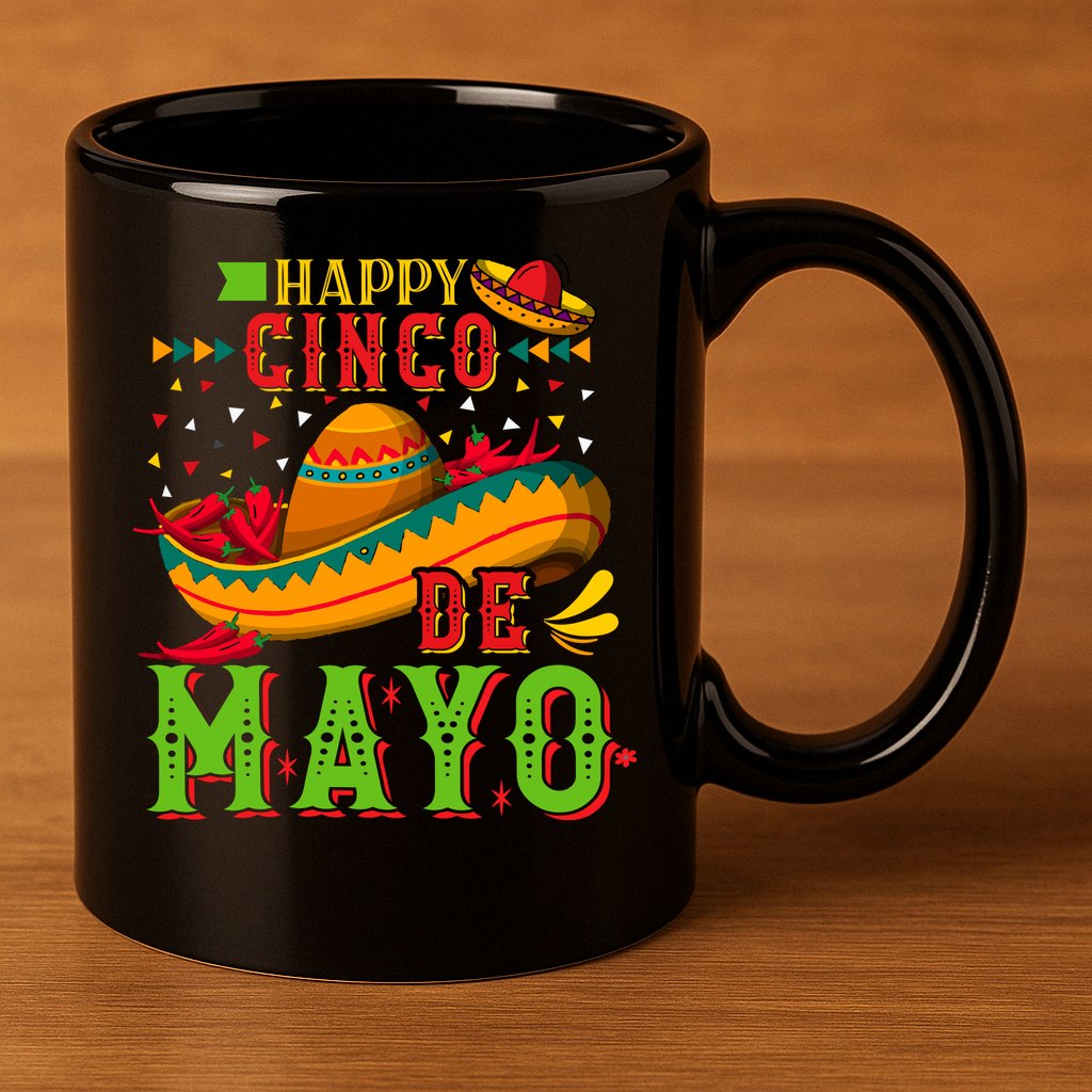 Happy Cinco De Mayo 11oz C Handle Ceramic Mug