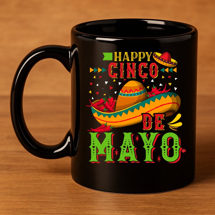 Happy Cinco De Mayo 11oz C Handle Ceramic Mug